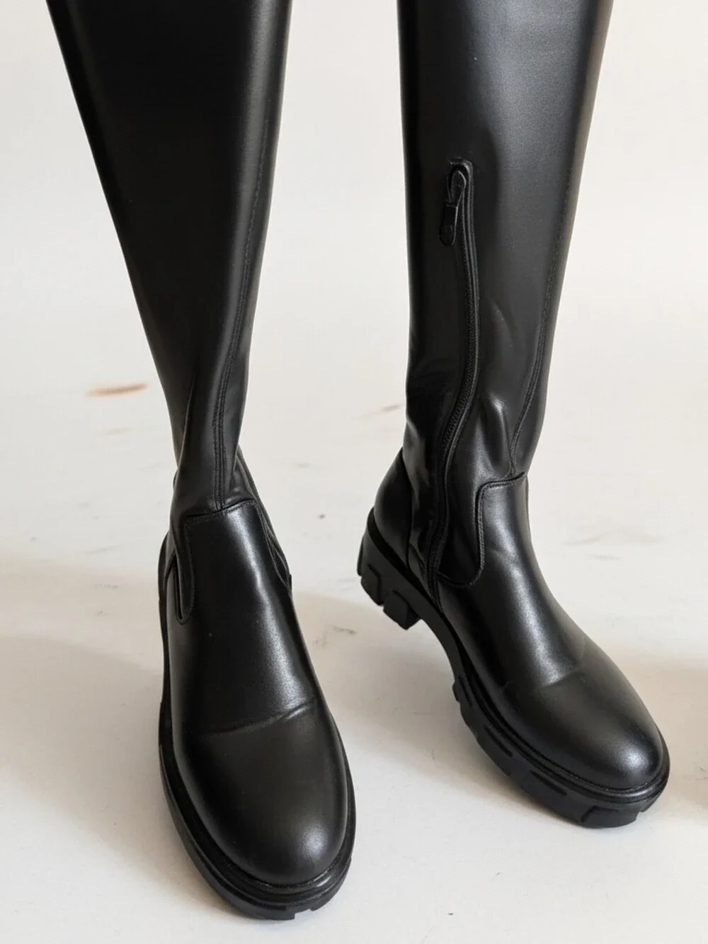 Azalea Wang Late Nights Over The Knee Platform Boot In Black Size 7